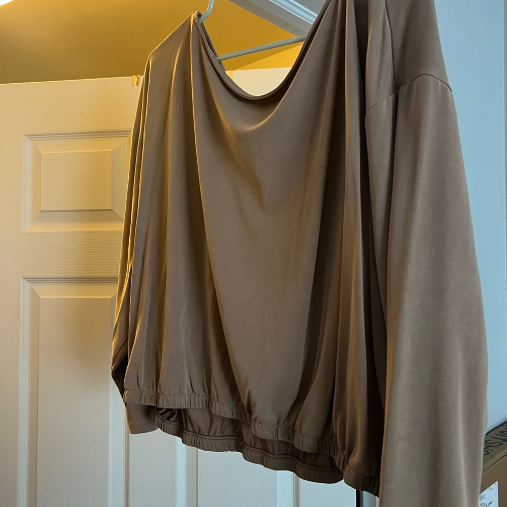 Express Tan Long Sleeve Shirt